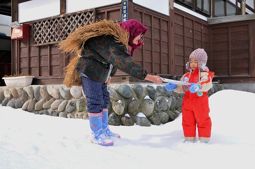 新聞配達のおばあさん