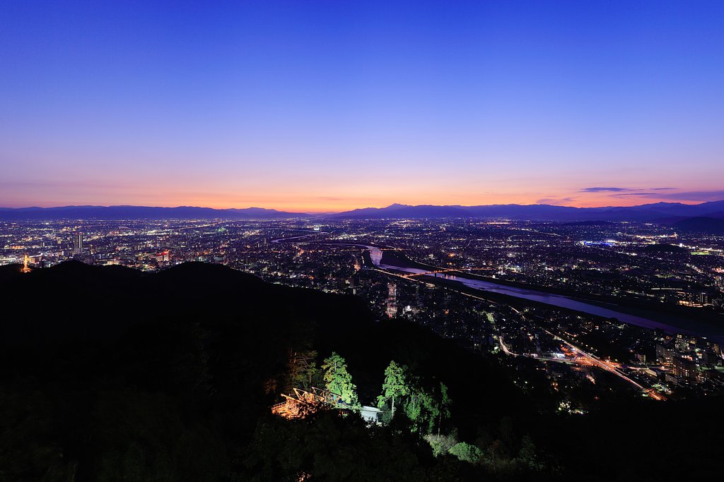 岐阜　長良川夕景
