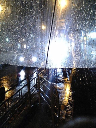 雨の日は自転車が〜