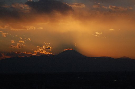 富士の夕暮れ