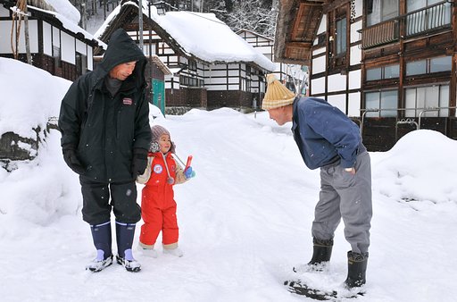 古民家集落で会った村の人たち