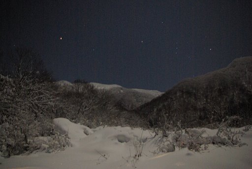 月光、火星、オリオン
