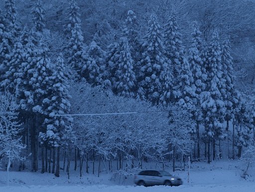 大晦日の雪の帰り道