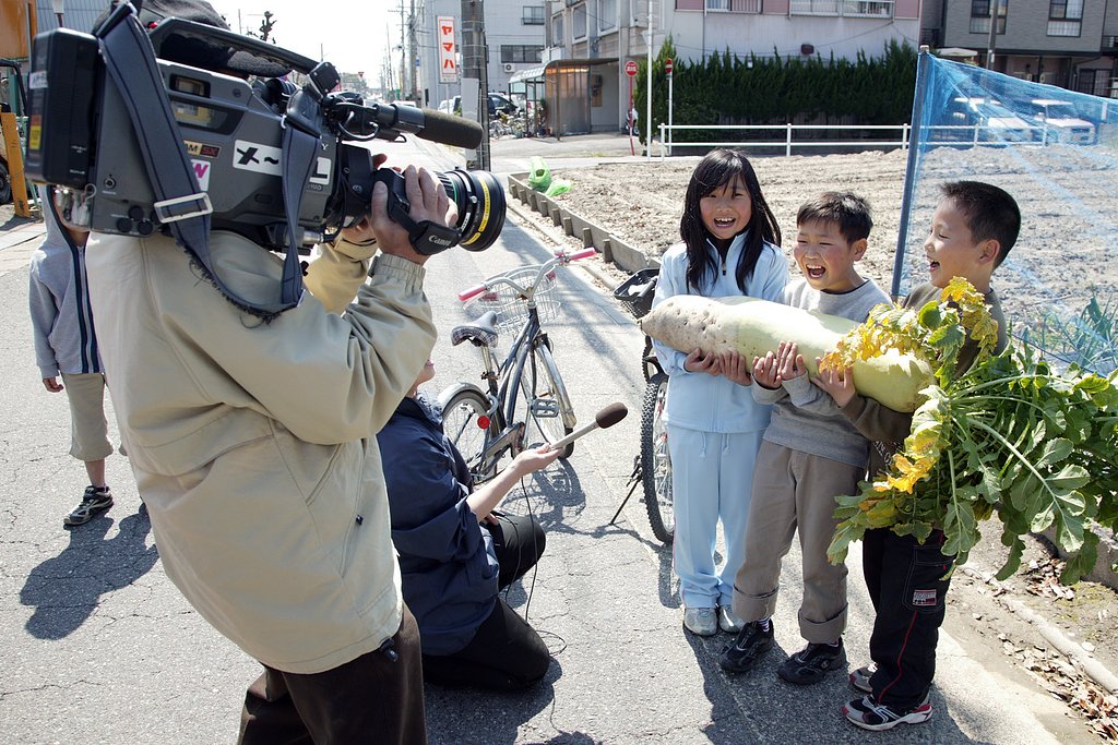 テレビ局の取材