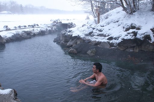 吹雪の中