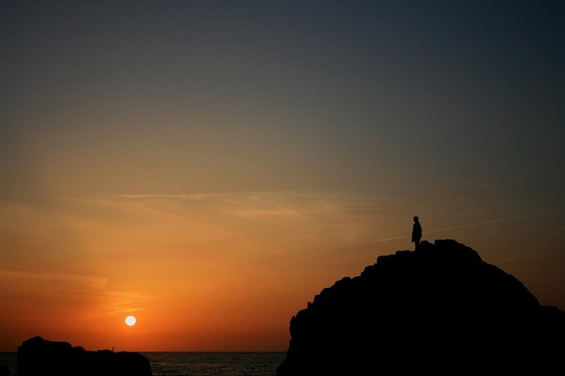 夕焼けの日本海