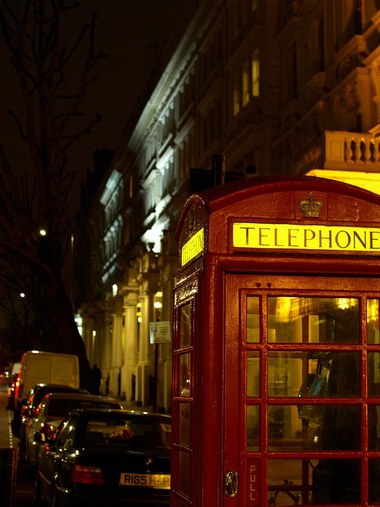 ロンドンの夜の街角