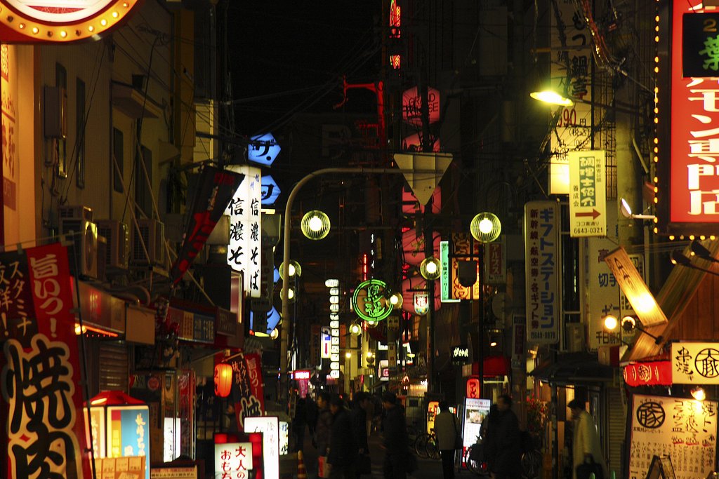 夜の難波界隈