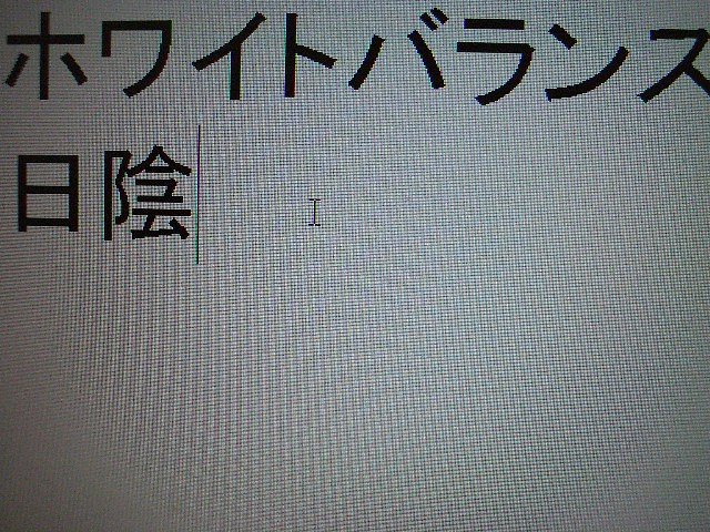 ホワイトバランス 日陰