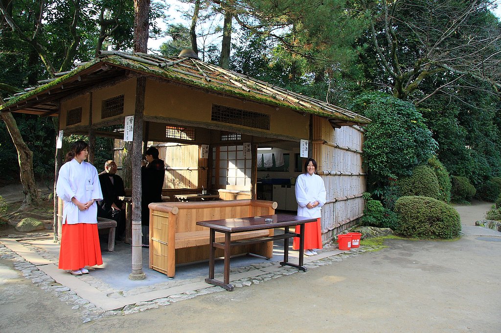 庭園の休憩処