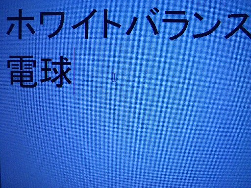 ホワイトバランス 電球