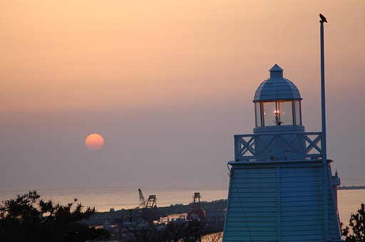 日和山公園からの夕陽