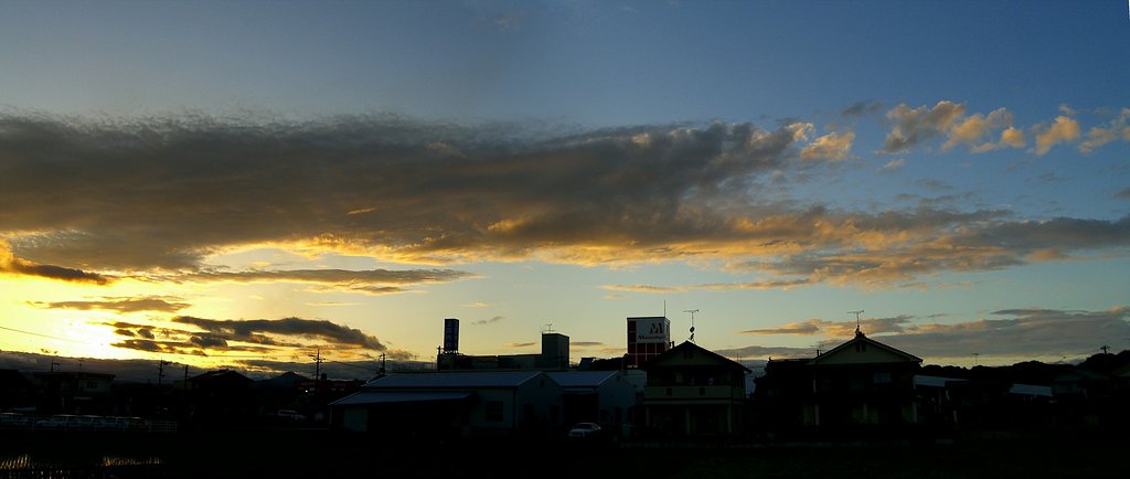 定点観測-梅雨間の夕焼け