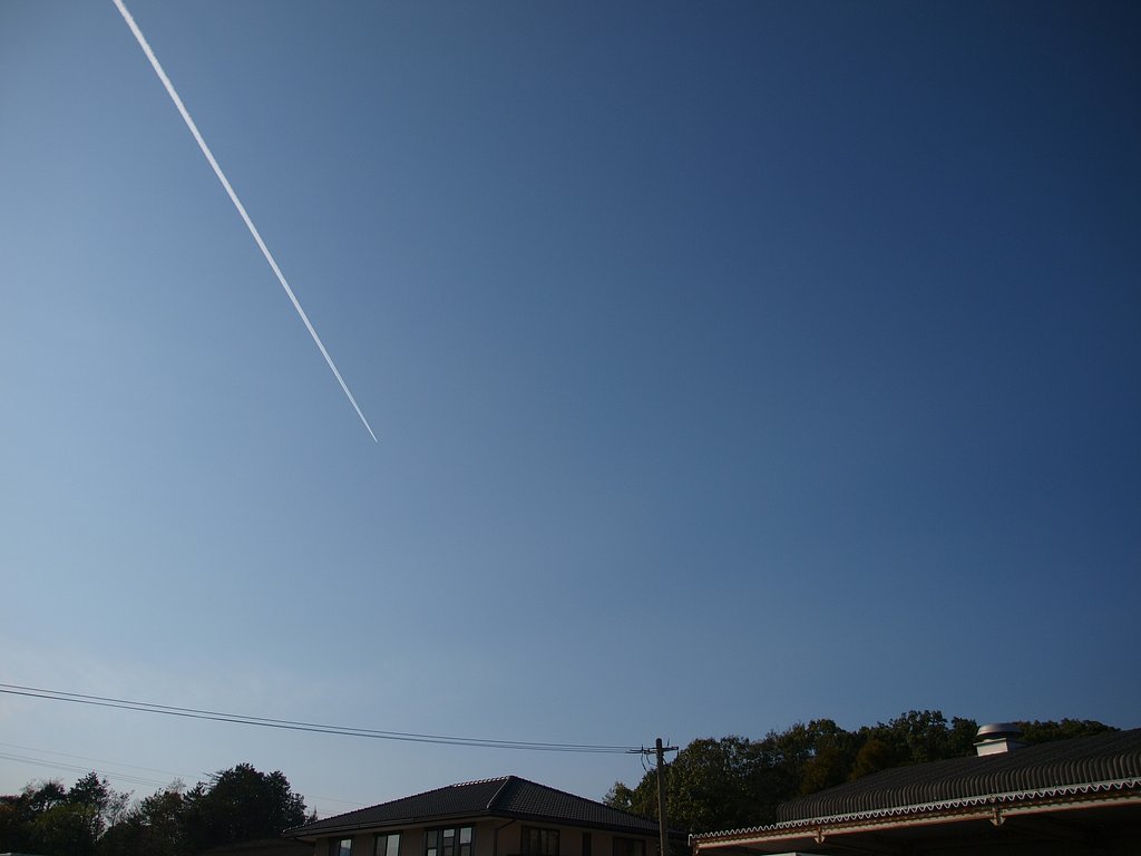 ヒコーキ雲とオリブルー