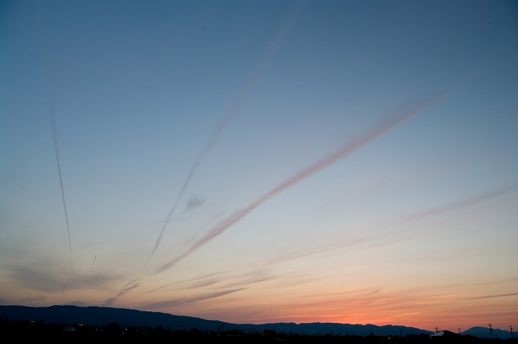 夕焼けと空と