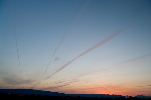 夕焼けと空と