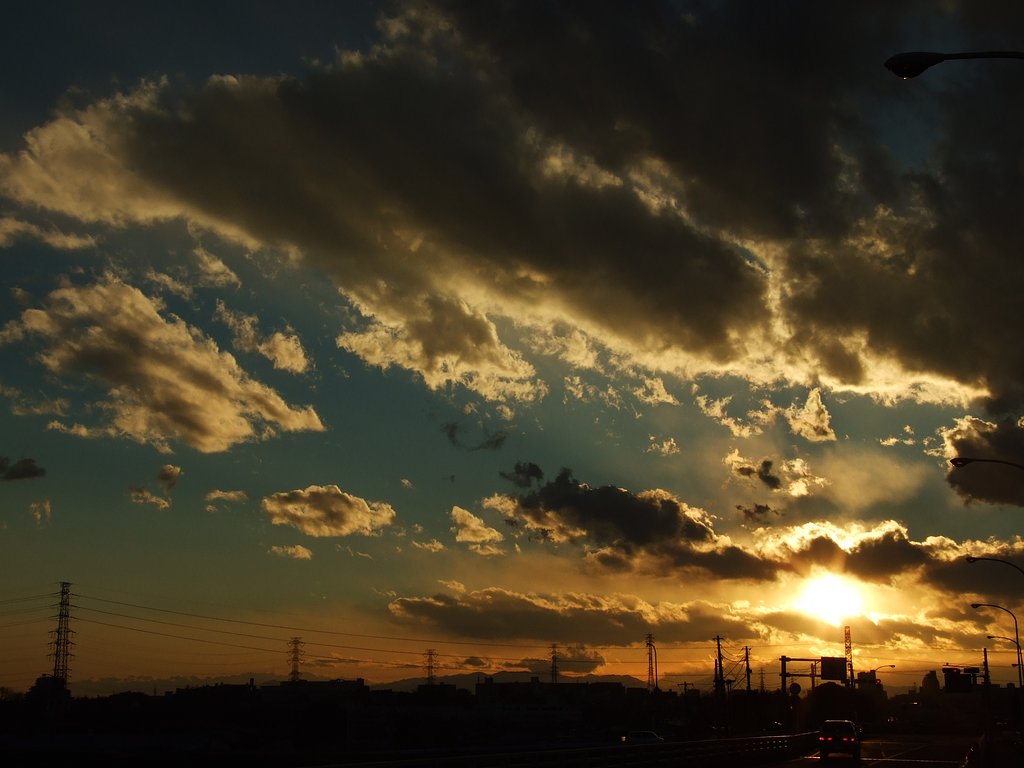 大晦日の夕焼け