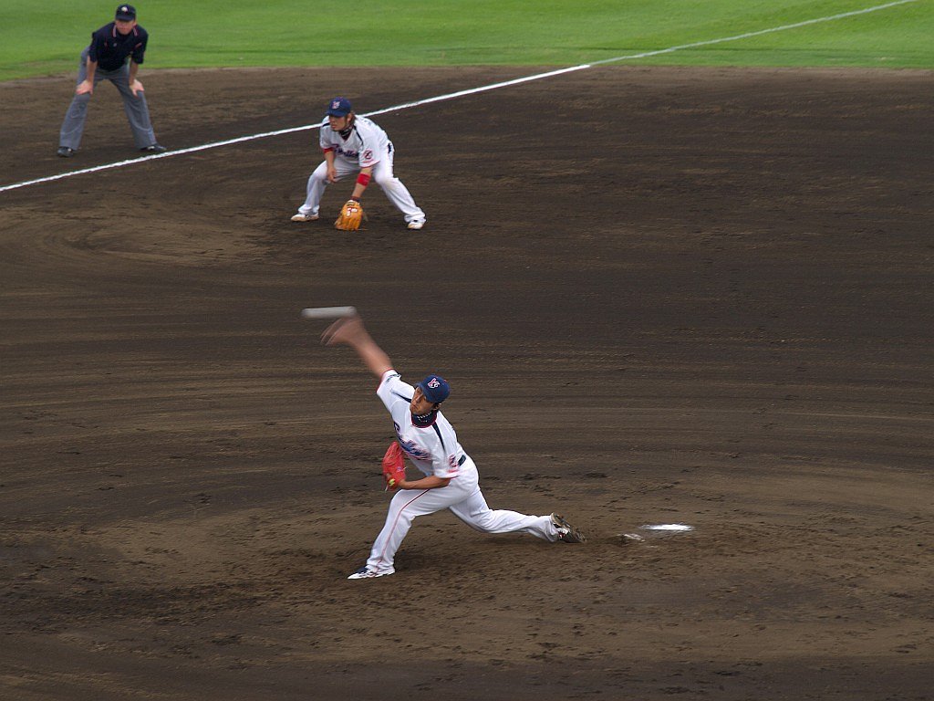 投げた!