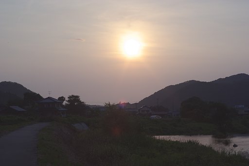 梅雨の夕焼け空