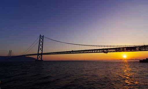 海峡の夕日