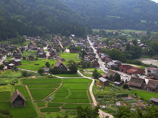 白川郷にて