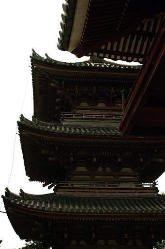 つい　都会の建物を