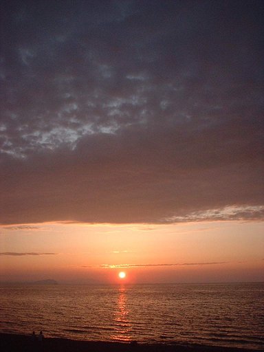 夕日