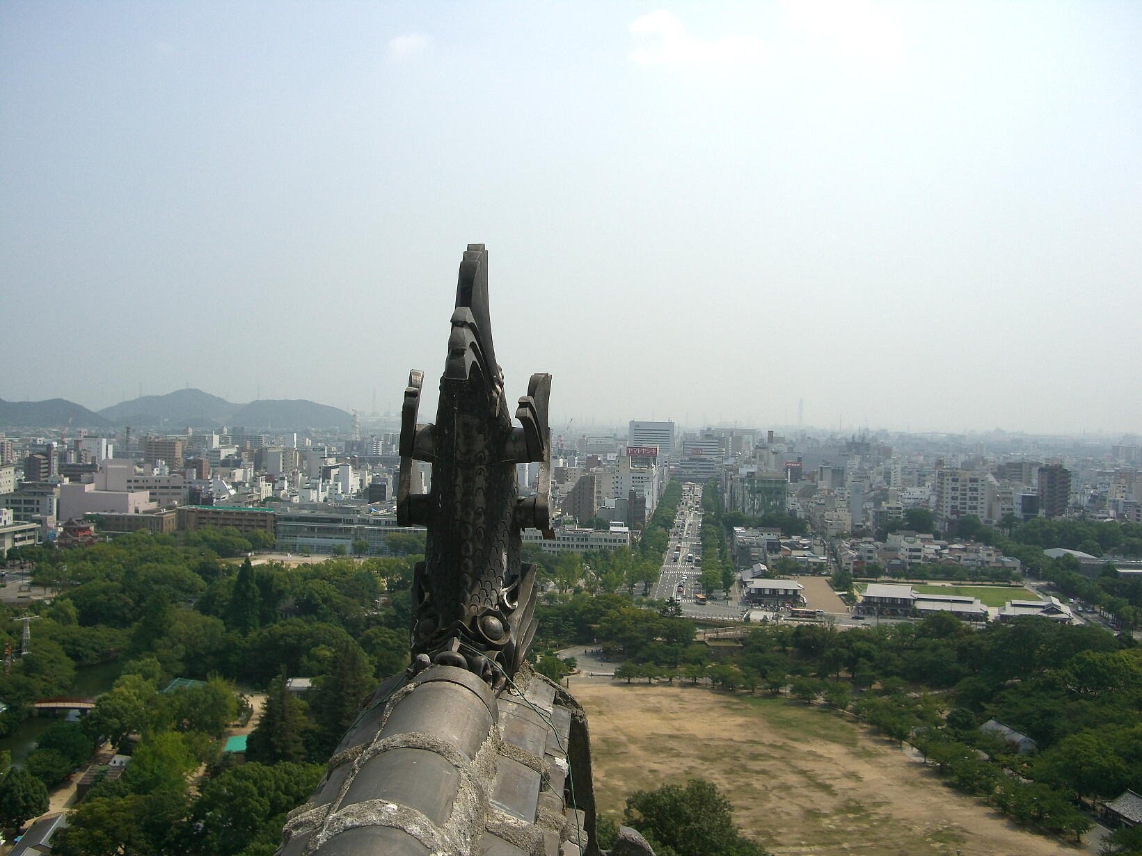 姫路城天守閣からの風景