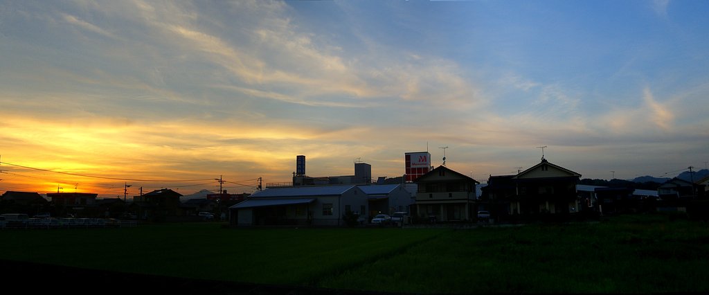 梅雨明けの夕焼け（定点観測）