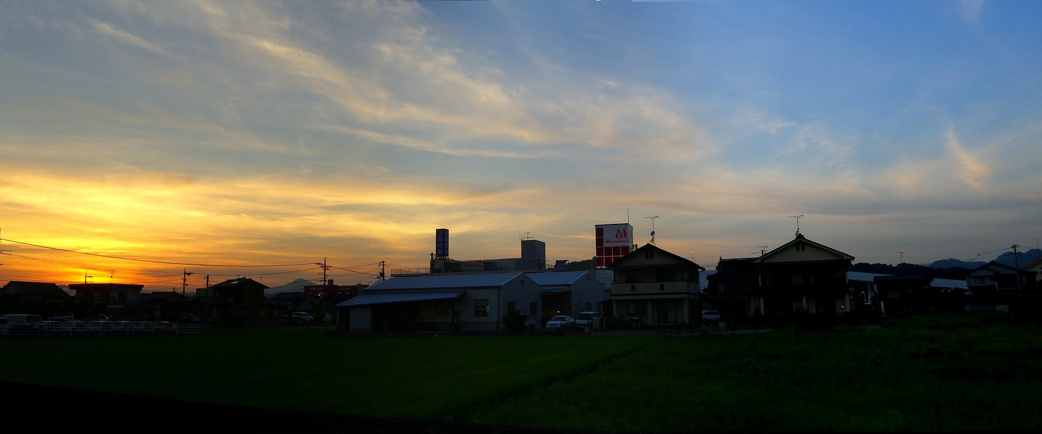 梅雨明けの夕焼け（定点観測）