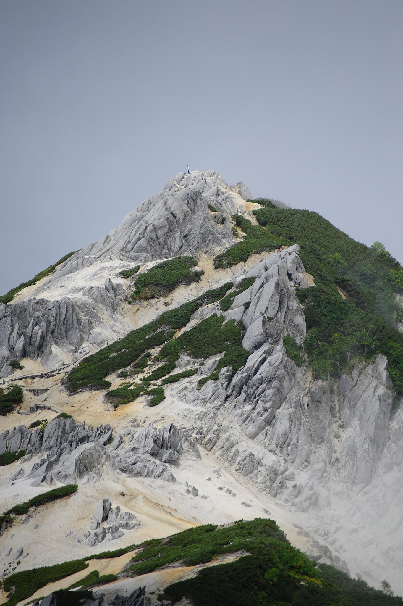 山頂でひとり１　燕岳
