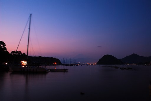 【秋影】　夕景富士山