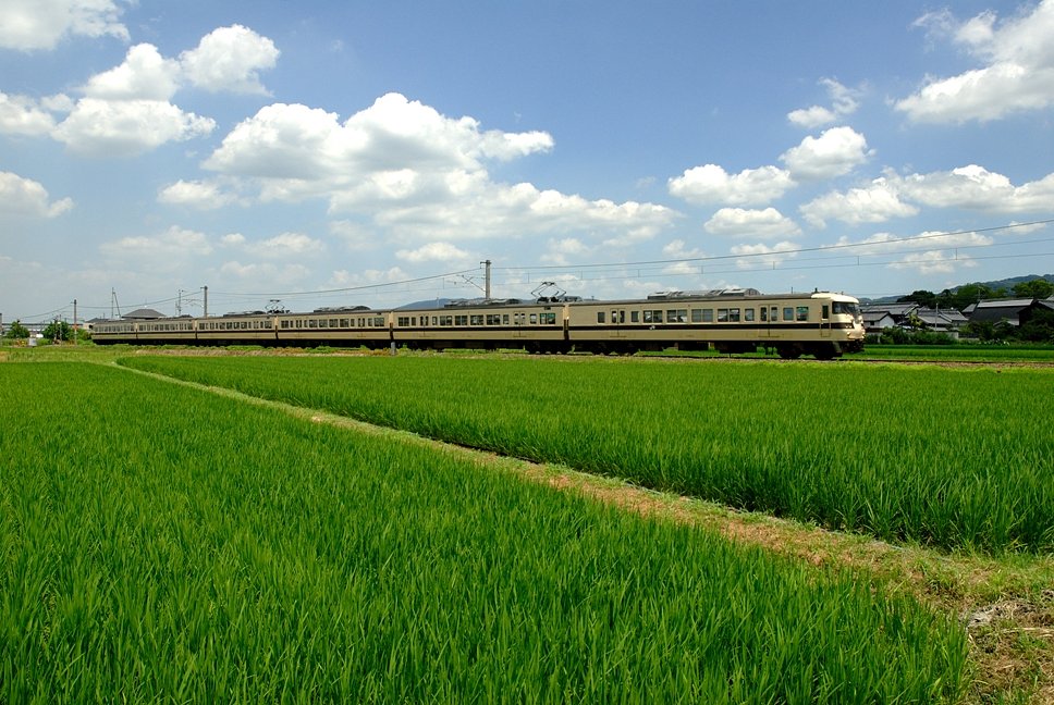 夏空と列車