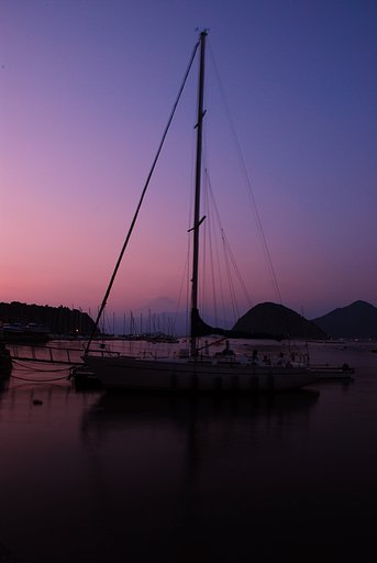 夕景　富士山