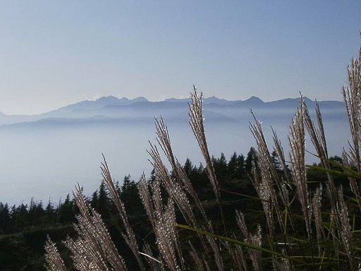 秋空と槍穂