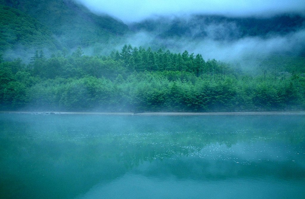 雨の大正池