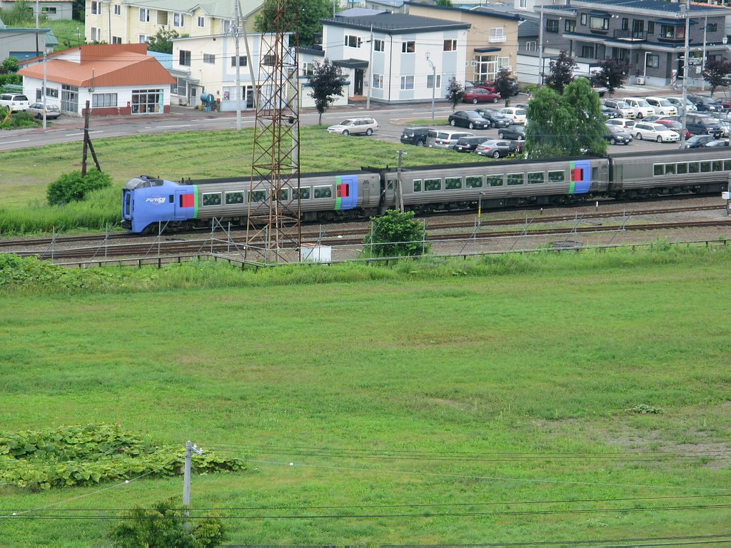 北の街ののんびり列車