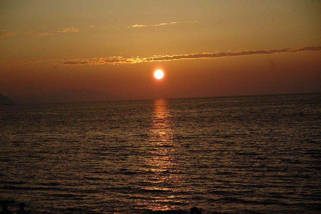 海で・・・