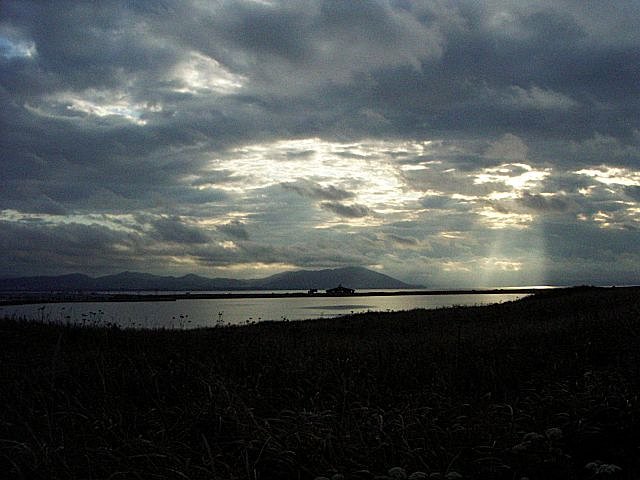 サロマ湖の夕日