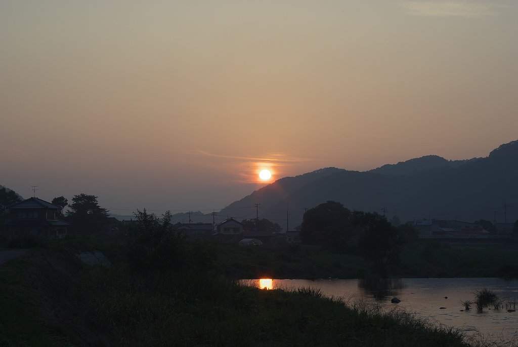 束の間の夕焼け