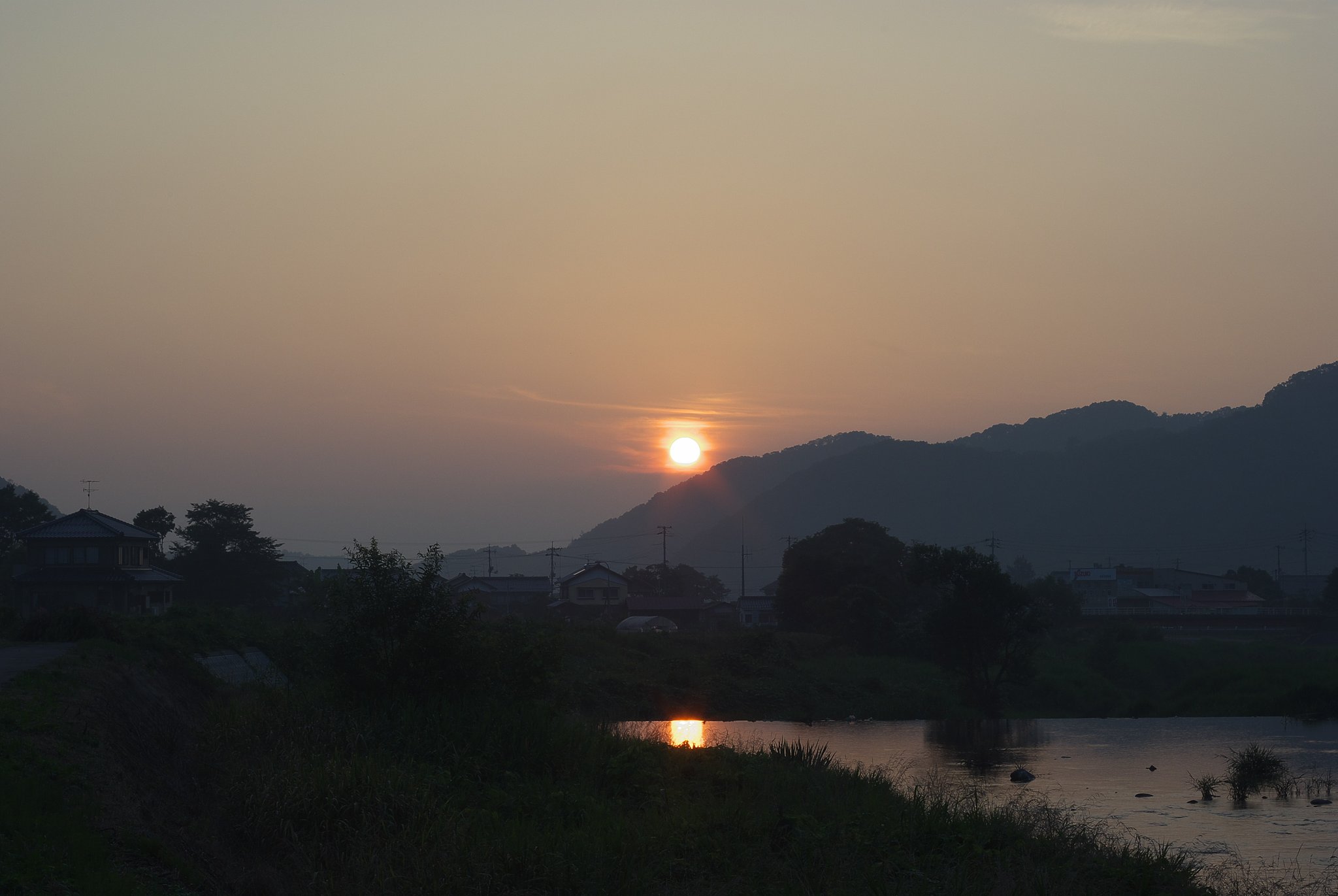 束の間の夕焼け