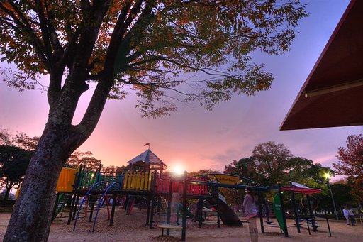 夕方の公園 HDR Photomatix