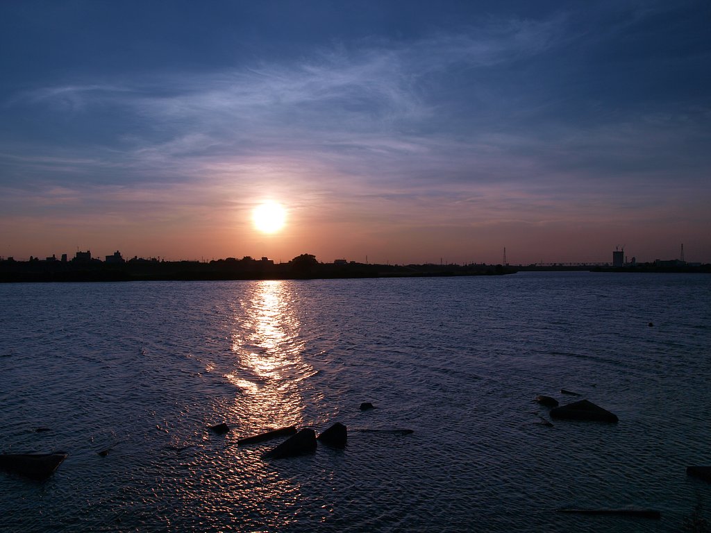 東京の夕日