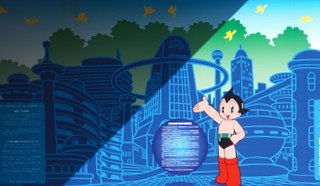 高田馬場駅ガード下のアニメ画