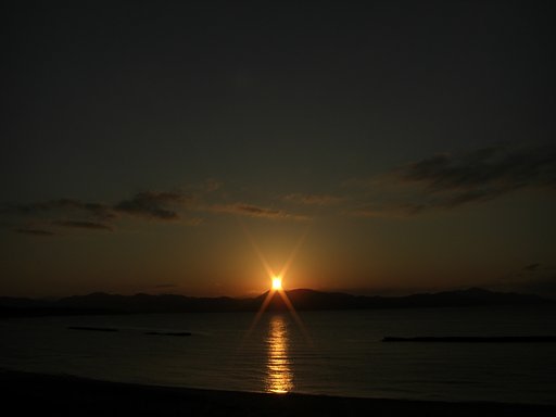 日本海の夕日