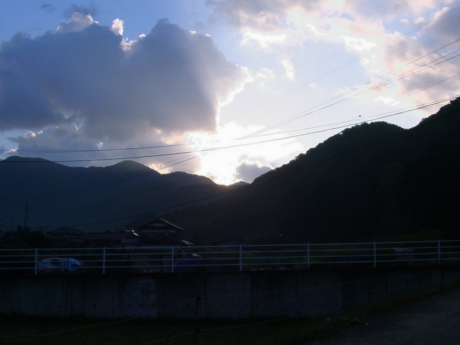 山からの朝日の出！