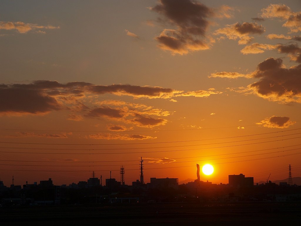 夕日・・・