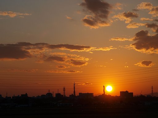 夕日・・・
