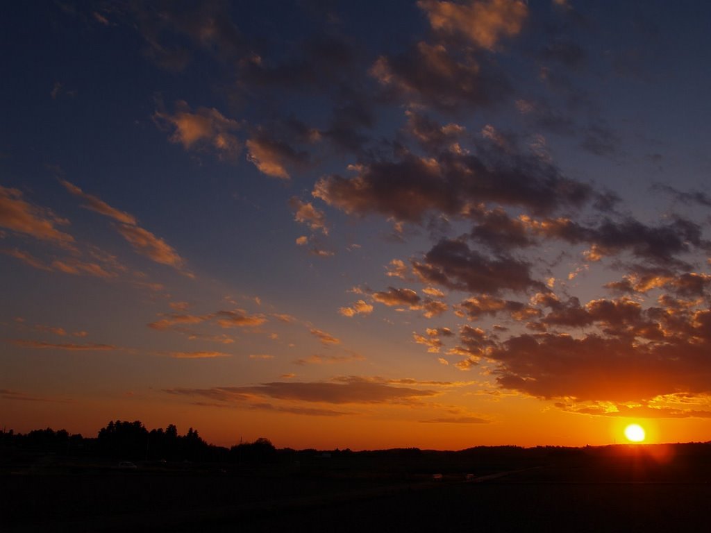 夕焼けの赤い色
