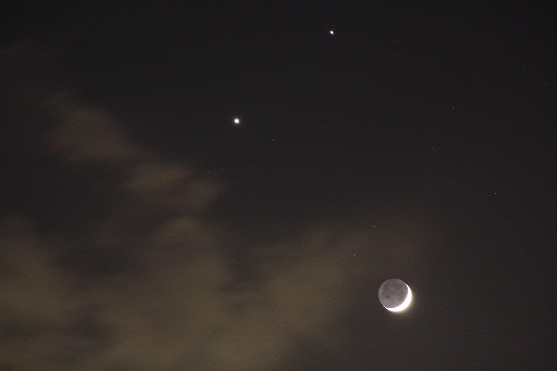 月と木星と金星と